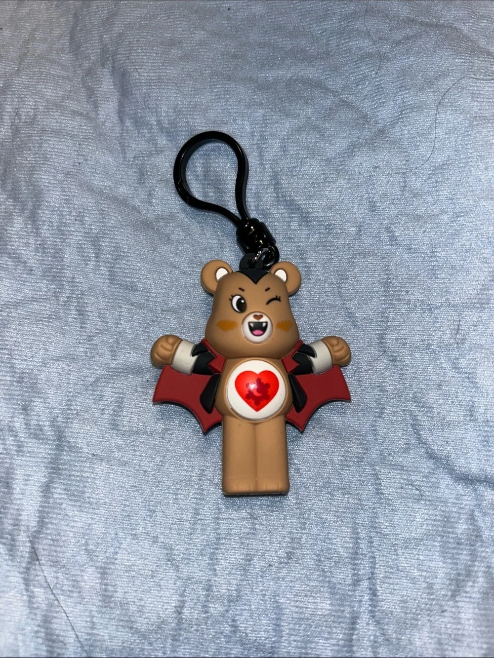 Care Bears x Universal Monsters Tenderheart Bear Dracula 3D Bag Clip.